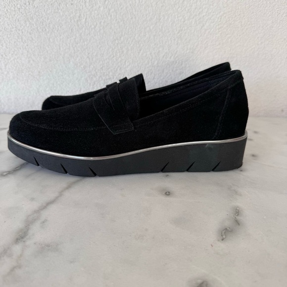 FLEXX Suede Leather Loafer Black Size 39 - Picture 2 of 10